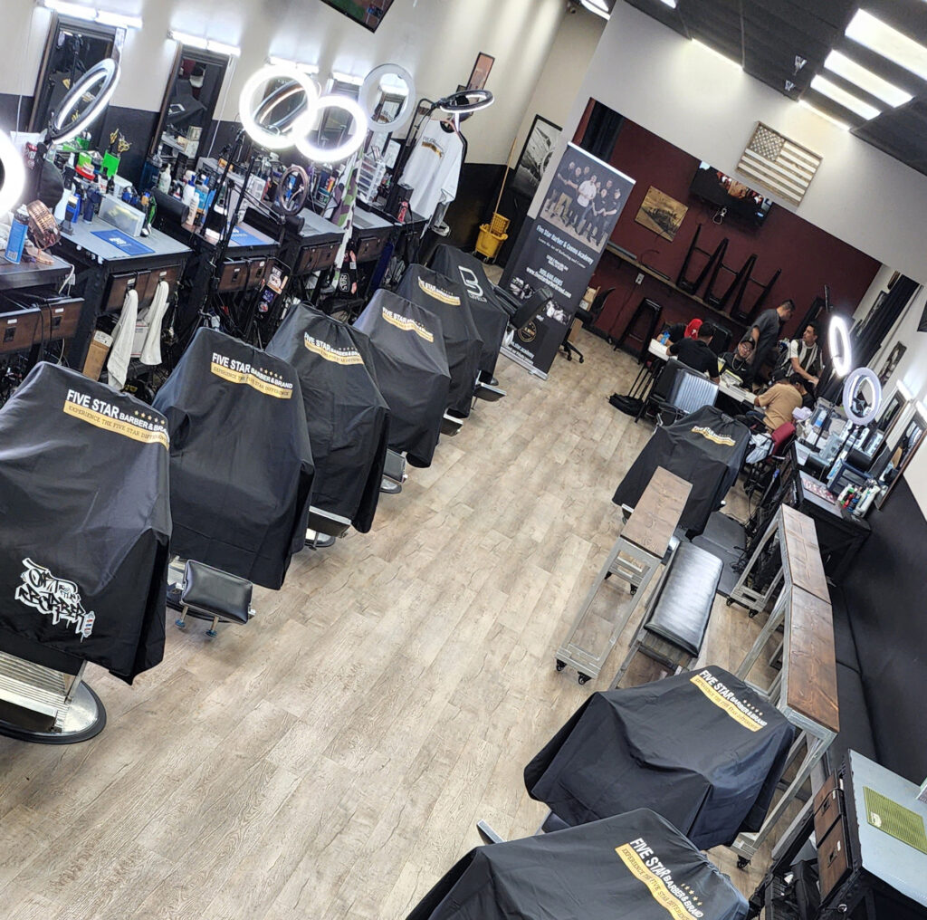 inside fivestar barber studio