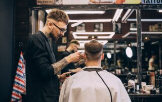 Barber Cutting Hair